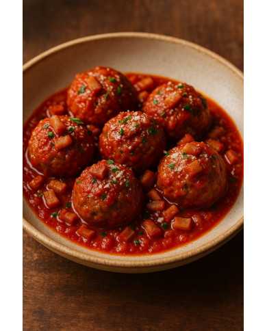 Polpette amatriciana Polpette amatriciana